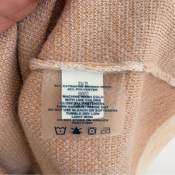 Title Nine  Barra Tunic Sweater Merino Wool Blend Pink Fair Isle Nordic Travel - Picture 11 of 13